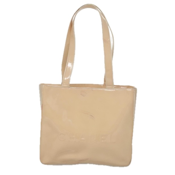 Chanel PST (Petite Shopping Tote) Beige Patent Leather tote - Picture 1 of 10